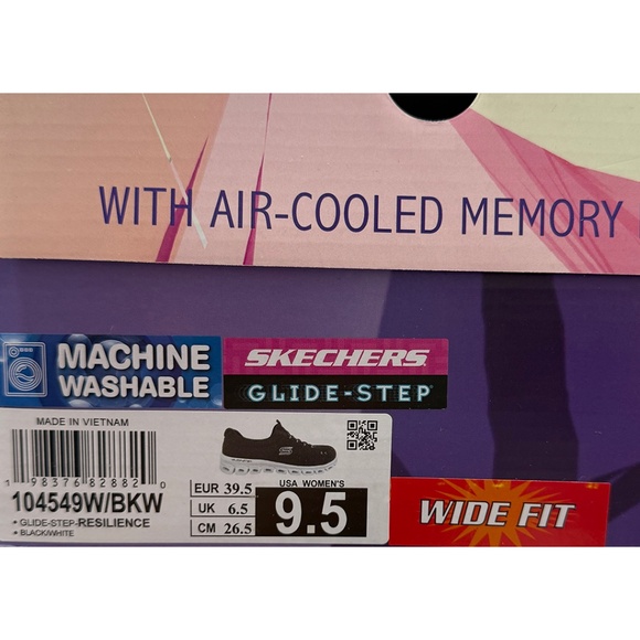 Skechers Glide-Step Resilience Shoes - NEW Womens 9.5 Wide Black - #48472-TOP3 - Picture 4 of 4